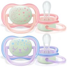 Пустышка Philips AVENT Ultra Air SCF376/12 розовый, сиреневый от 0 до 6 месяцев 2 шт.